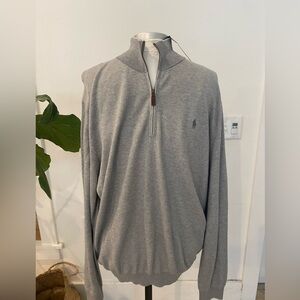 Polo Ralph Lauren Gray Half Zip Cardigan XL